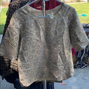 3/4 sleeve brocade top